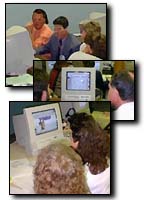 photomontage of people at computers