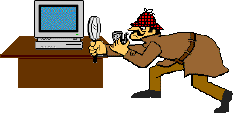 picture of a detective close to a computer