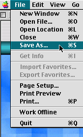 Open the File menu, and select Save As.